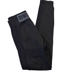 Gymshark Black  Performance Leggings with Branded Waistband Size Small